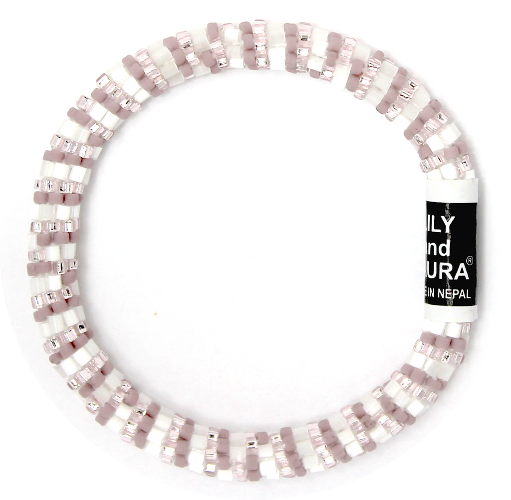 8" Extended Size Lily and Laura Purple Suede Stripes