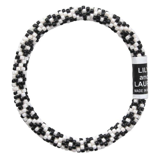 Black Little Diamonds On White