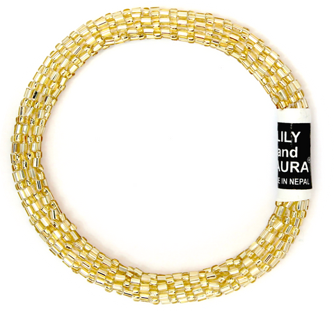 8" Extended Size Lily and Laura Round and Cut Gold Solid