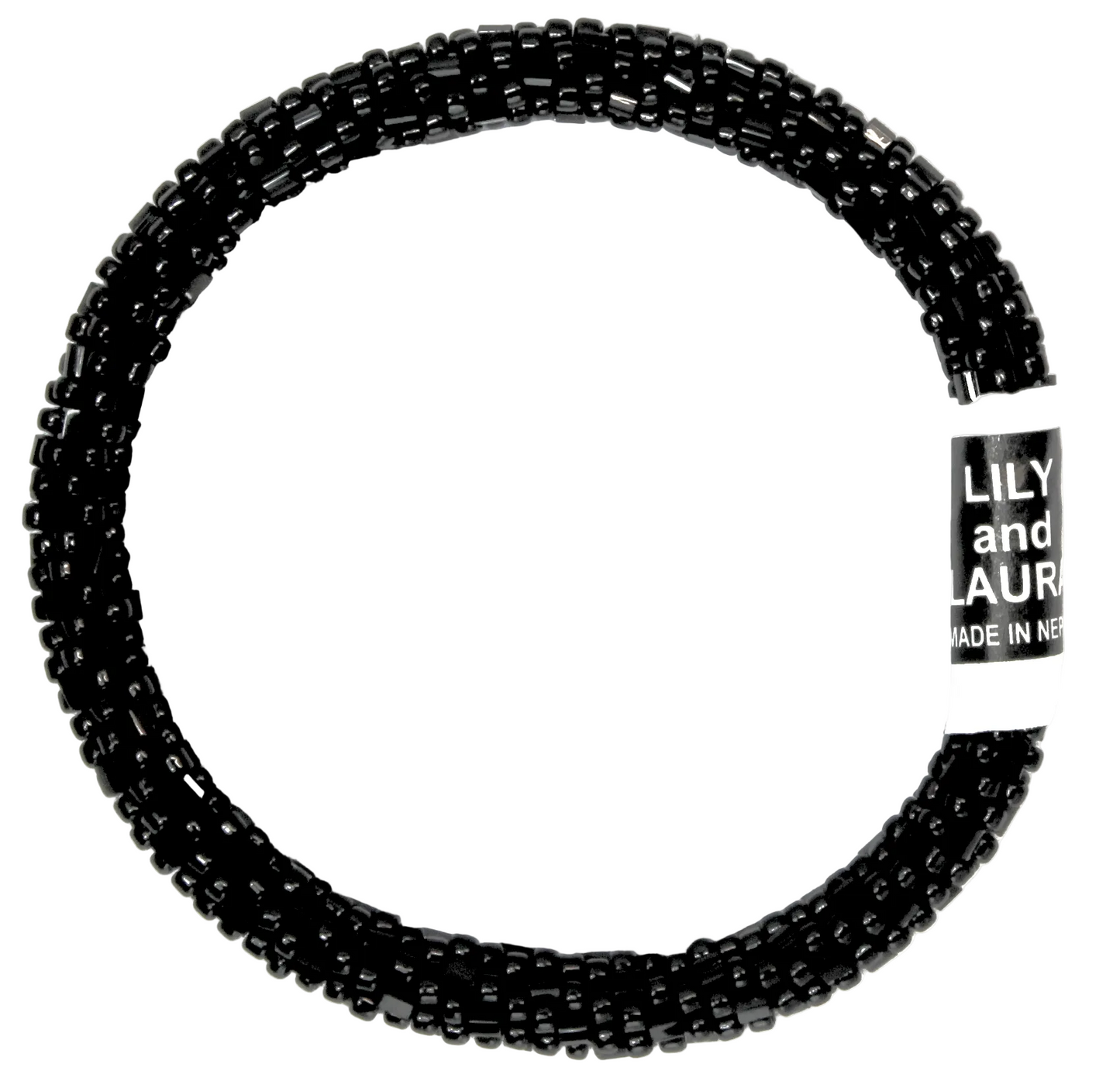 Lily and Laura Black Cut and Round Bead