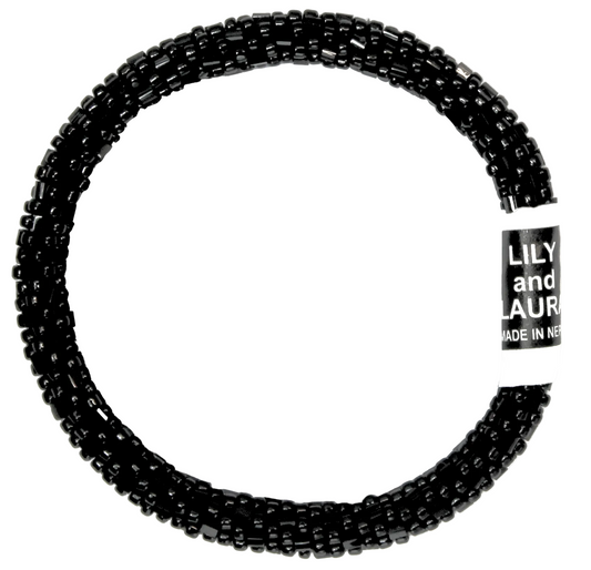 Lily and Laura Black Cut and Round Bead