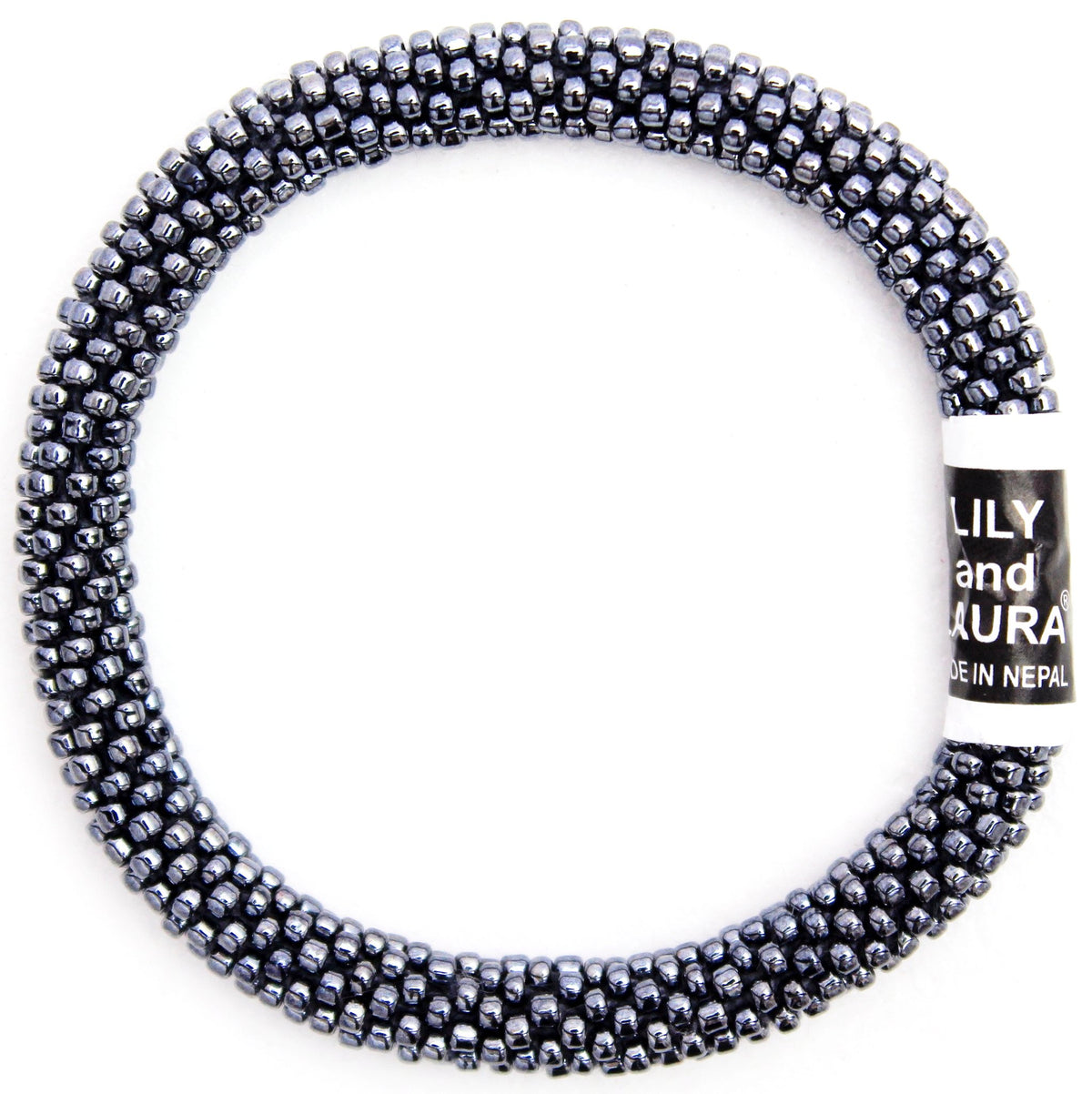 8" Extended Size Lily and Laura Hematite Solid