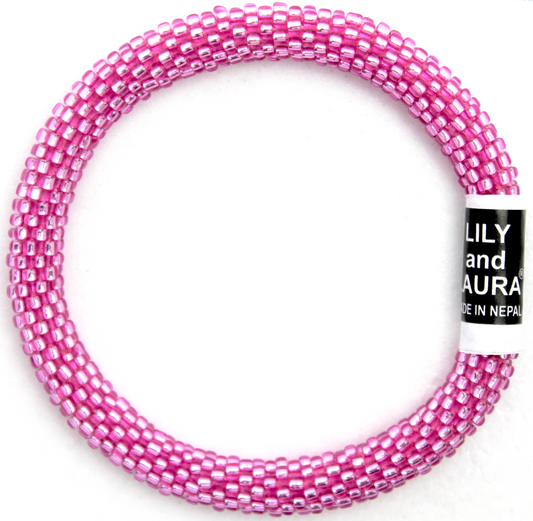 Lily and Laura Metallic Fuchsia Solid