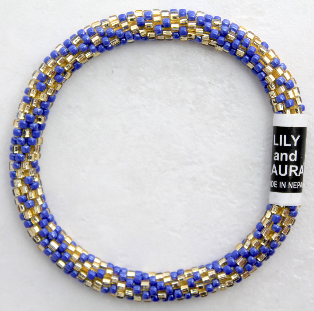 Lily and Laura Dark Periwinkle and Gold Galaxy