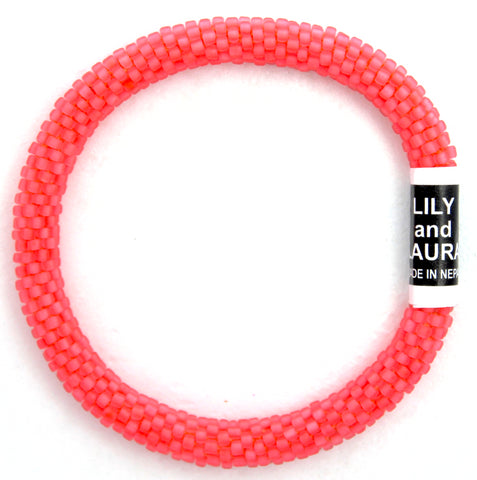 Lily and Laura Matte Neon Pink Coral Solid