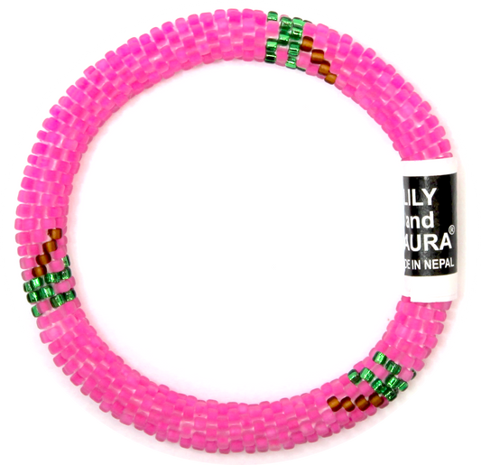 8" Extended Size Lily and Laura Pink and Palm Trees