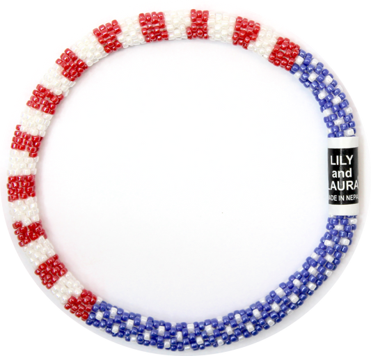 Lily and Laura American Flag Anklet
