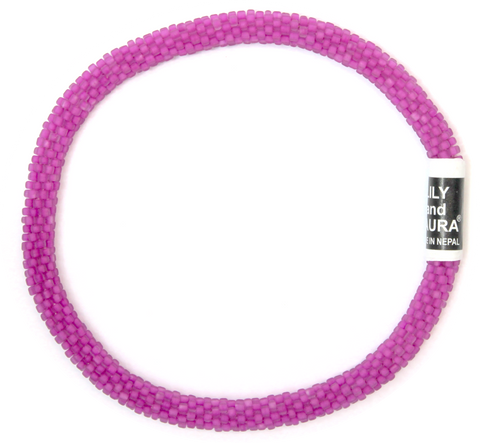 Lily and Laura Matte Fuchsia Anklet