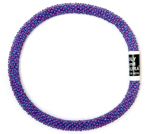 Lily and Laura Purple Chameleon Anklet