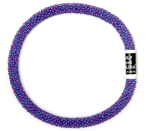 Lily and Laura Purple Chameleon Anklet