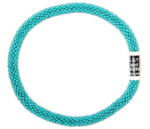 Lily and Laura Clear Blue Teal Anklet