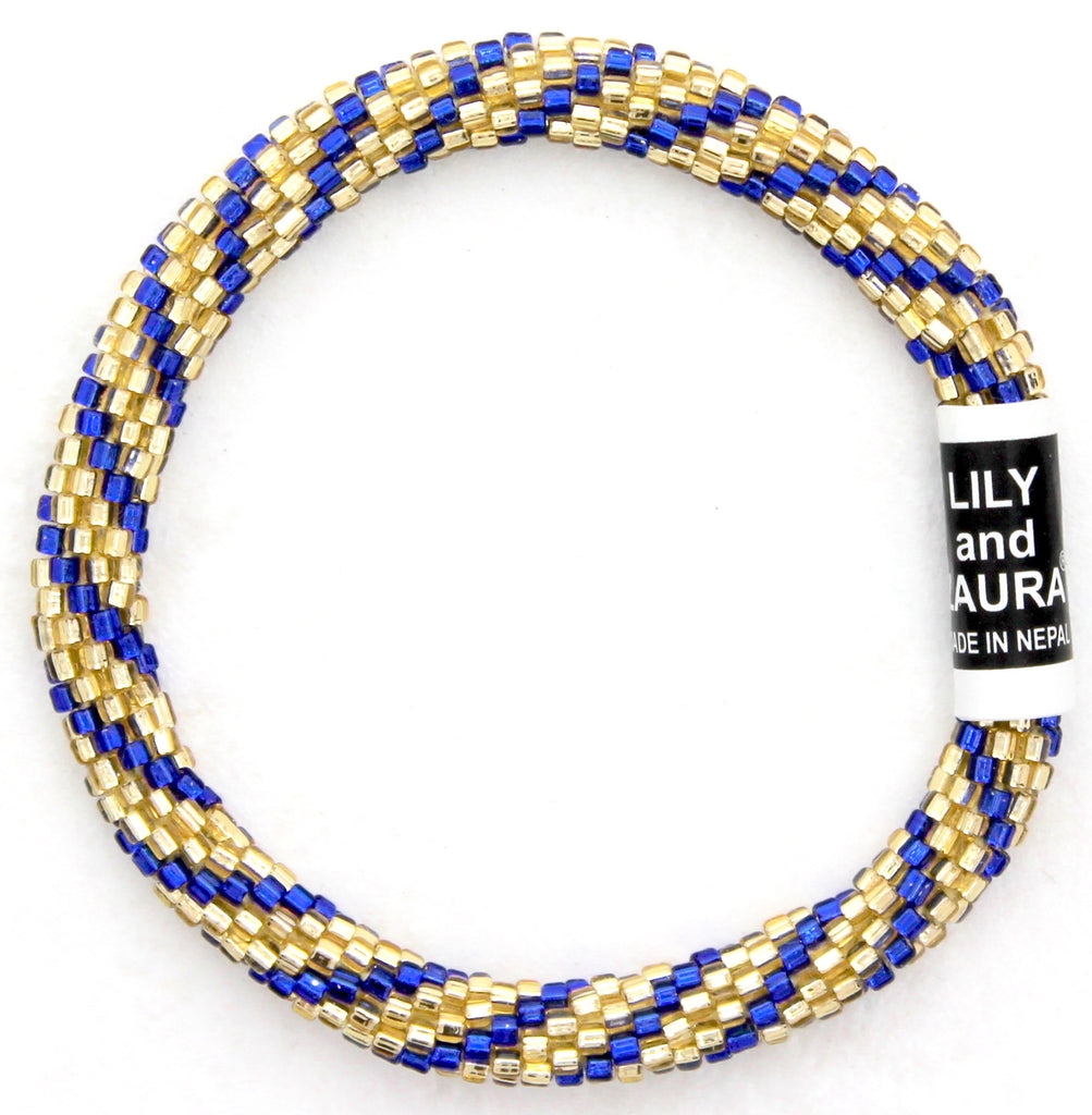 Lily and Laura Blue and Gold Spiral