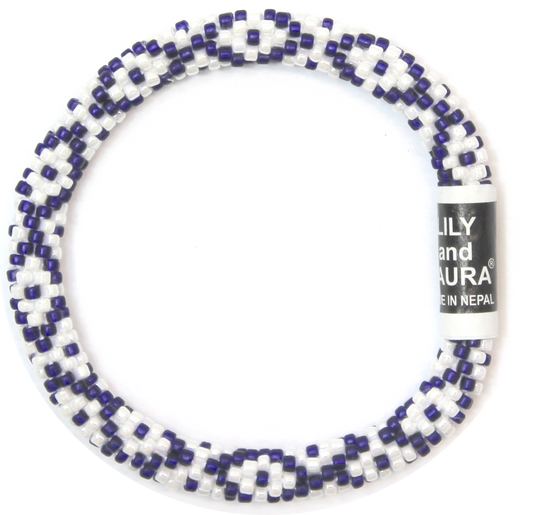 Lily and Laura Navy Little Diamonds