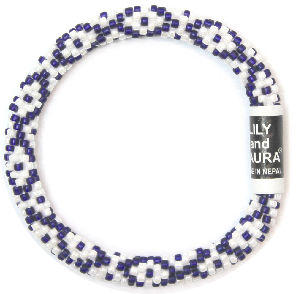 Lily and Laura Navy Little Diamonds