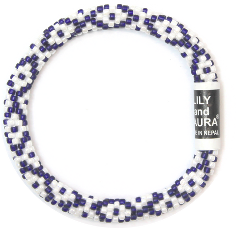 Lily and Laura Navy Little Diamonds