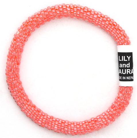 Lily and Laura Clear Neon Orange Coral Solid