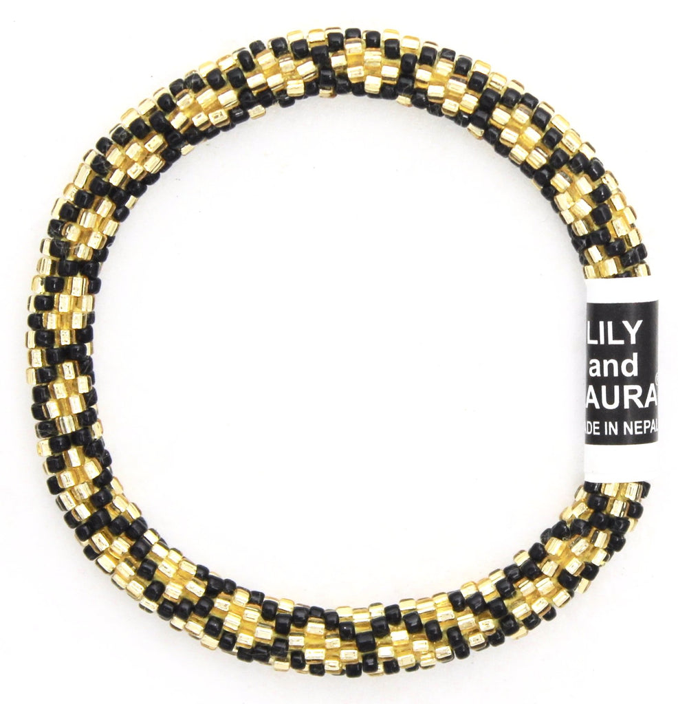 Lily and Laura Black and Gold Chainlink