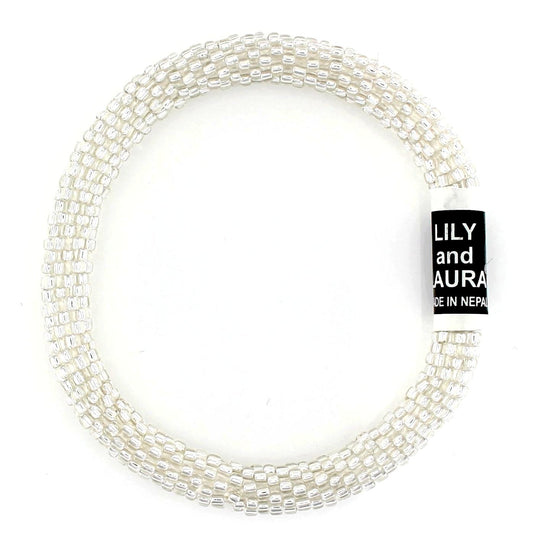 8" Extended Size Lily and Laura Buffed Silver Solid
