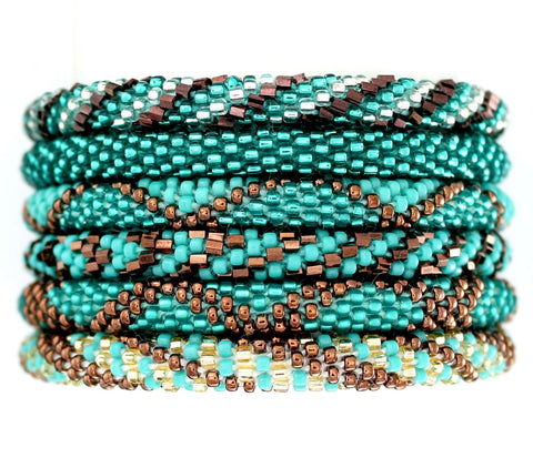 Teal and Copper Assortment of 6