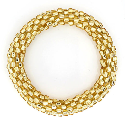 Lily and Laura Solid Gold Mega Bead