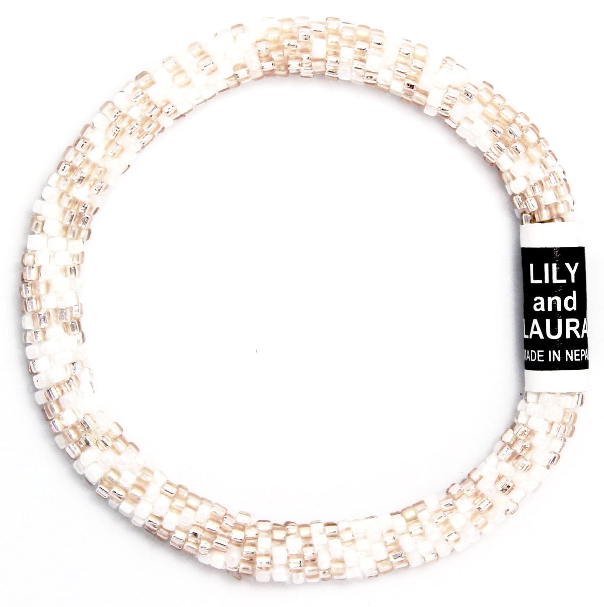 8" Extended Size Lily and Laura Rose Gold Confetti