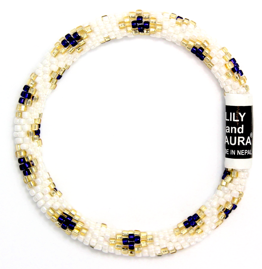 Lily and Laura Navy and Gold Little Diamond Gem