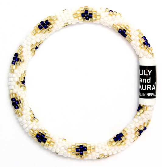 Lily and Laura Navy and Gold Little Diamond Gem