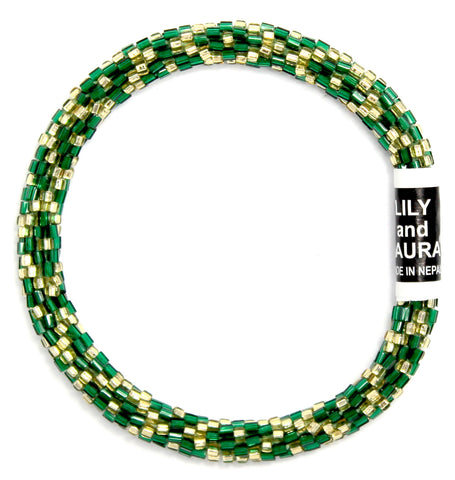 Lily and Laura Cut Green Little Diamonds on Gold