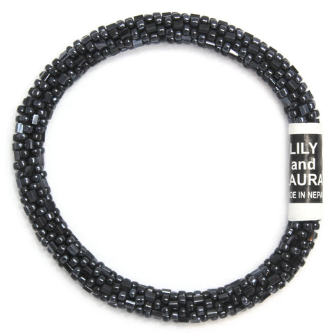 8" Extended Size Lily and Laura Luster Black Cut and Round