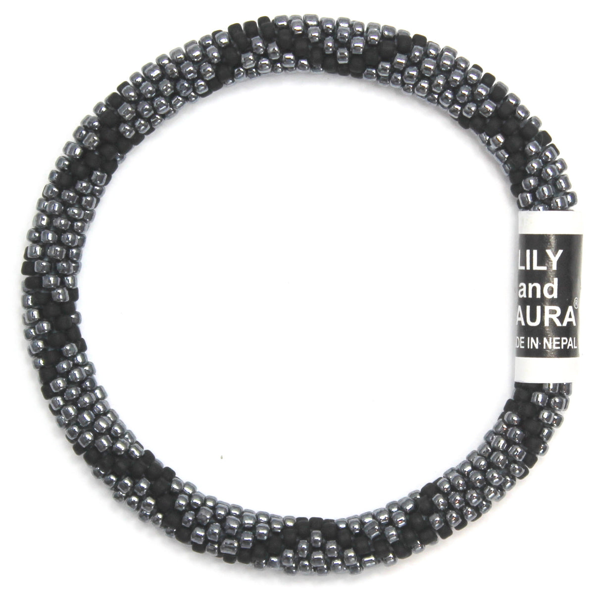 Lily and Laura Matte Black Criss Cross on Hematite