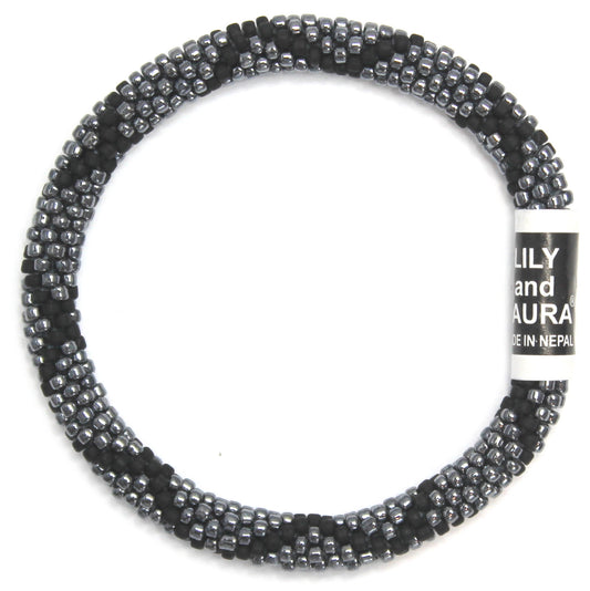 Lily and Laura Matte Black Criss Cross on Hematite