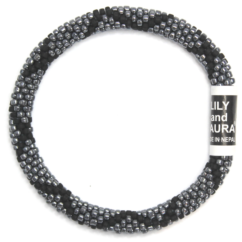 Lily and Laura Matte Black Criss Cross on Hematite