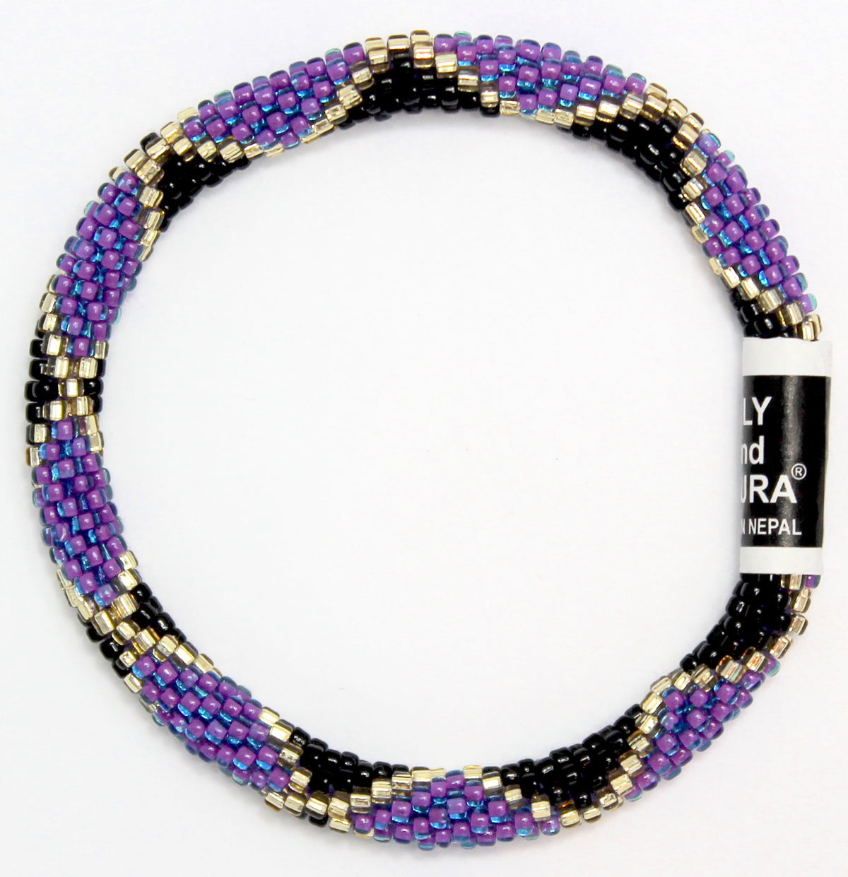 Lily and Laura Gold Outlined Purple and Black