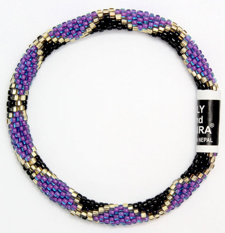 Gold Outlined Purple and Black