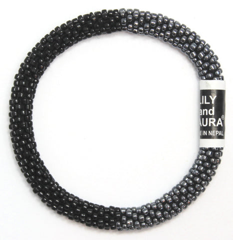 Lily and Laura Hematite and Black Color Block