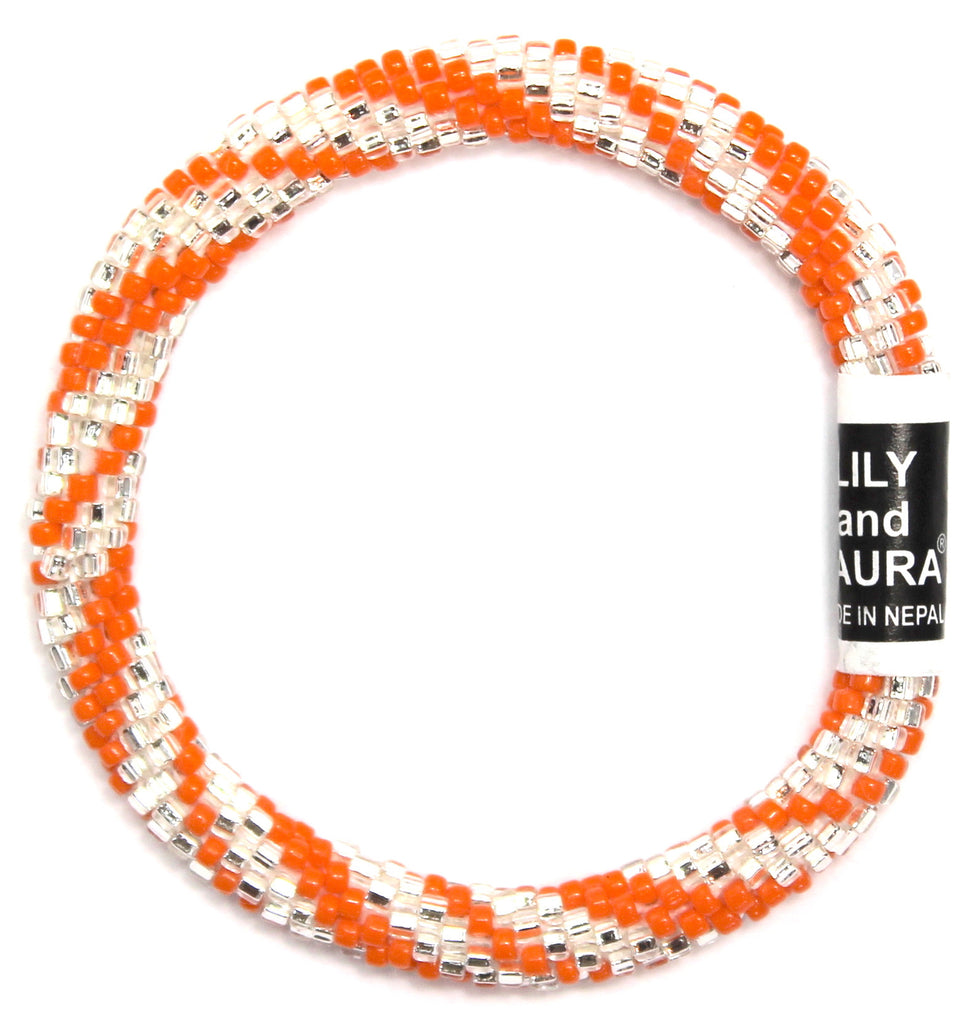 Lily and Laura Bright Orange and Silver and Galaxy
