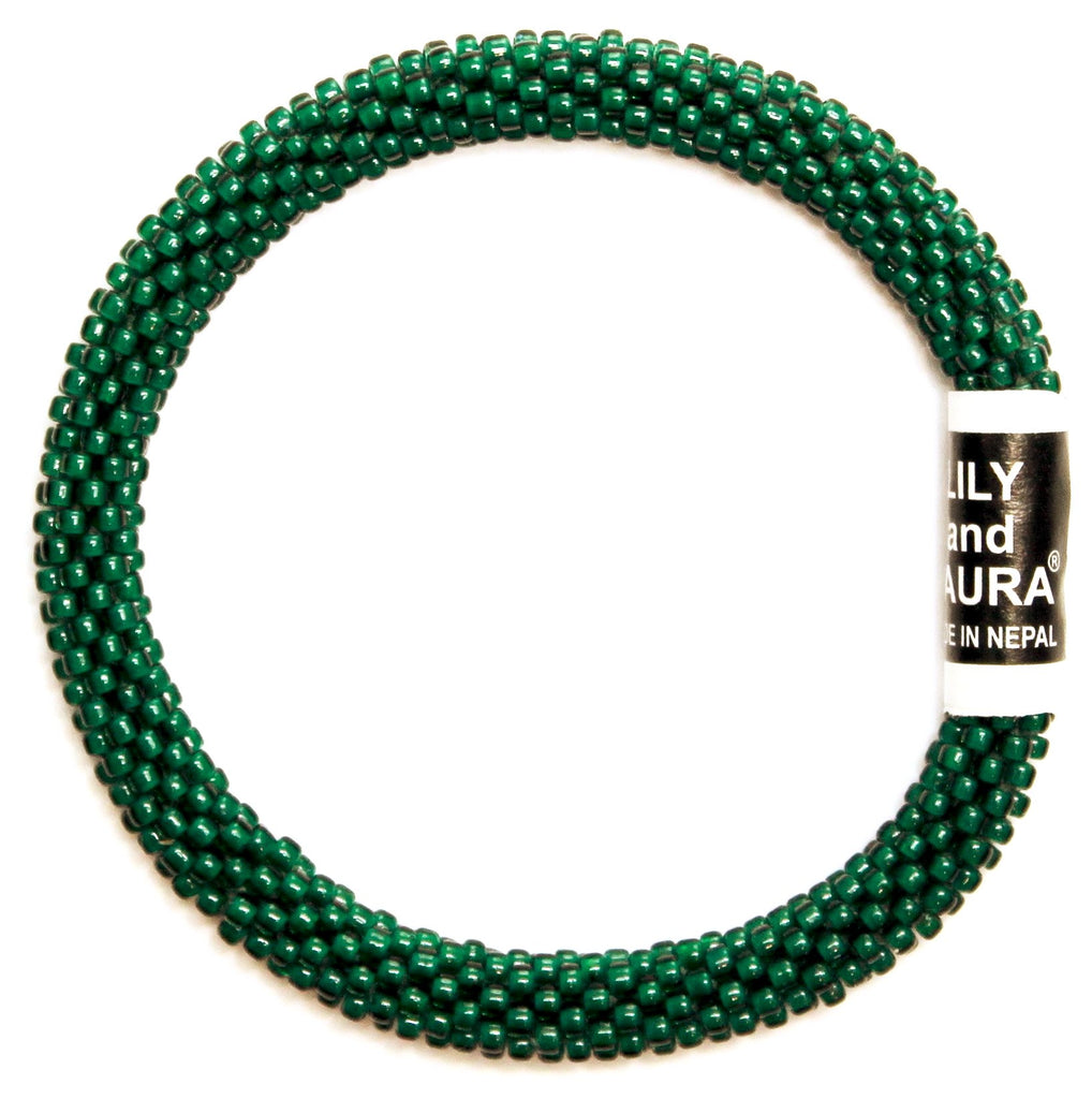 Lily and Laura Forest Green Round Solid