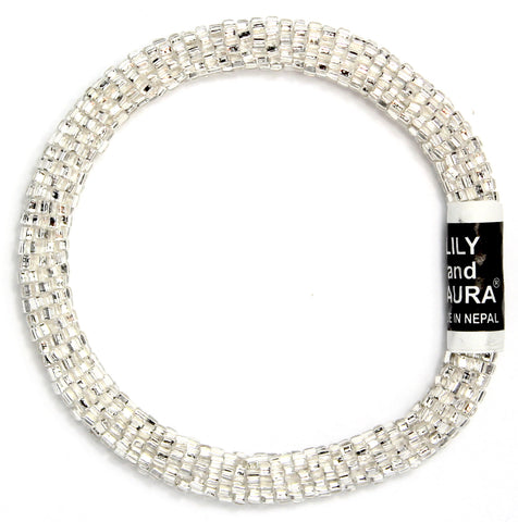 Lily and Laura Solid Crystal Silver