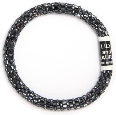 Lily and Laura Hematite Cut and Round Solid