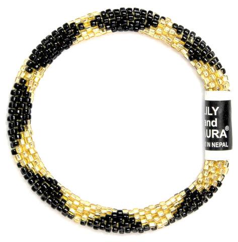 Lily and Laura Black and Gold Big Diamonds