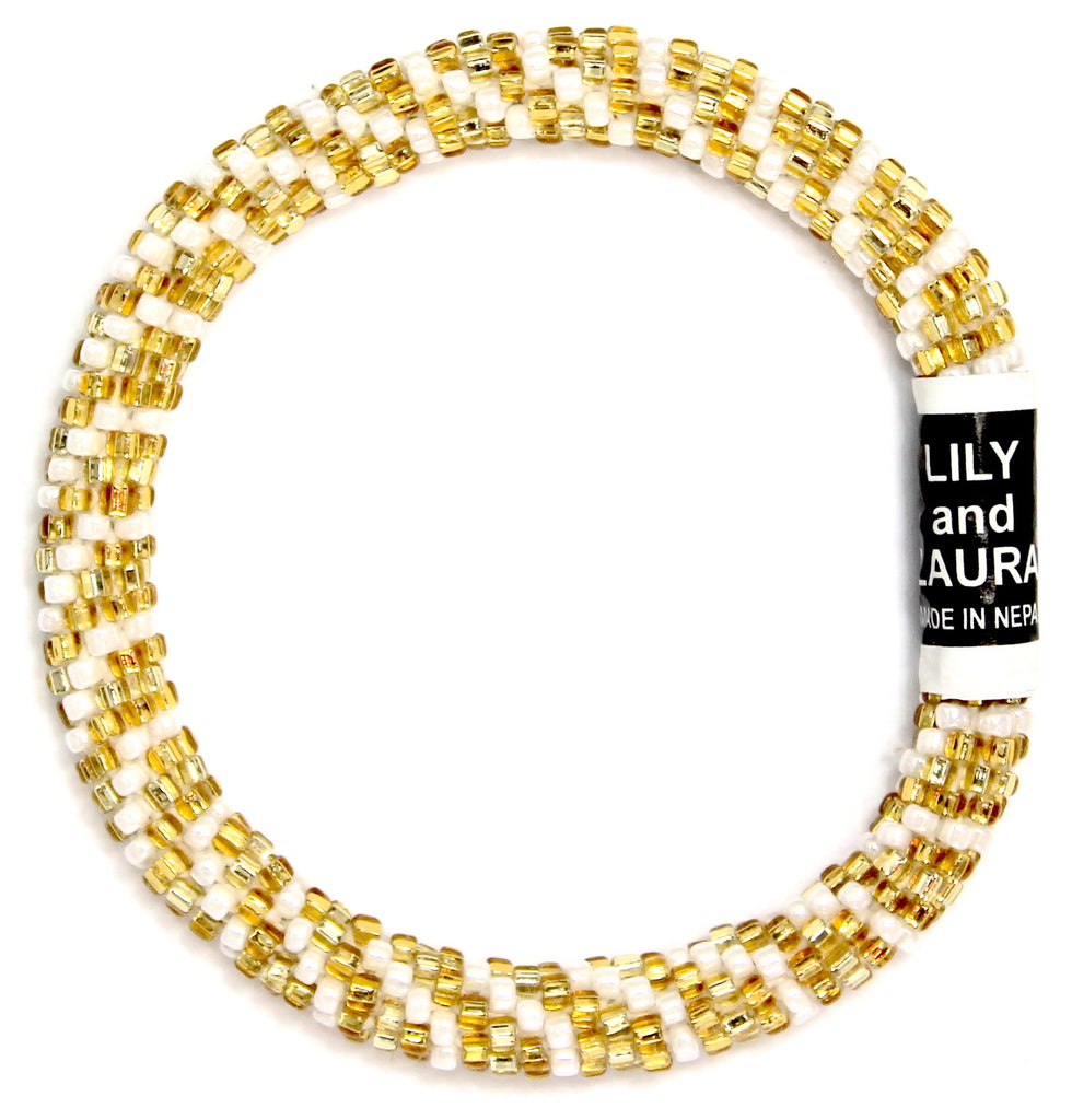 Lily and Laura Unique Dark Gold & White