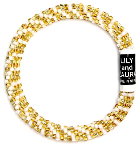 Lily and Laura Unique Dark Gold & White