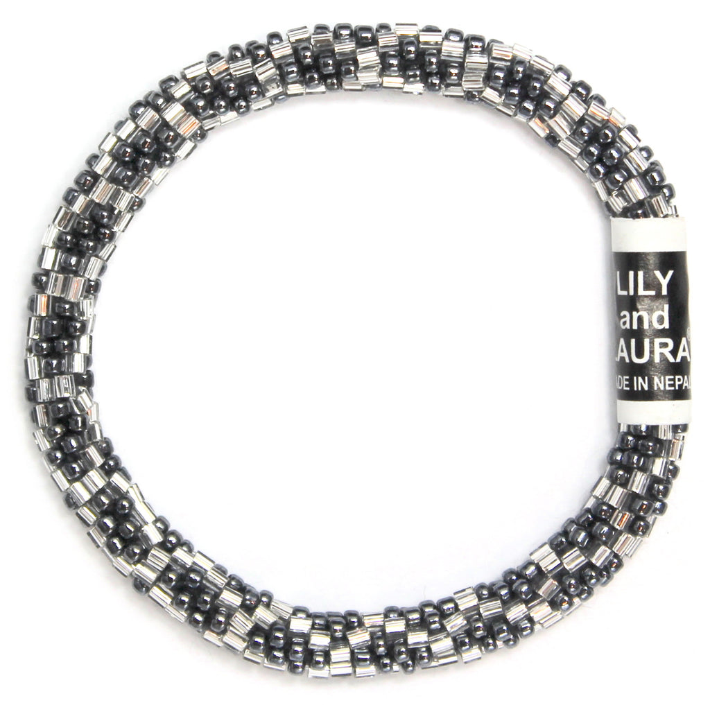 Lily and Laura Cut Silver and Hematite Chainlink
