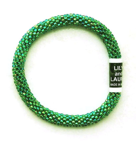 Lily and Laura Rainbow Green Solid